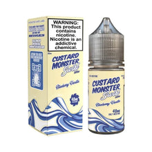 Load image into Gallery viewer, Blueberry Vanilla / 48 MG Custard Monster Swirl Salt E Liquid 30ML
