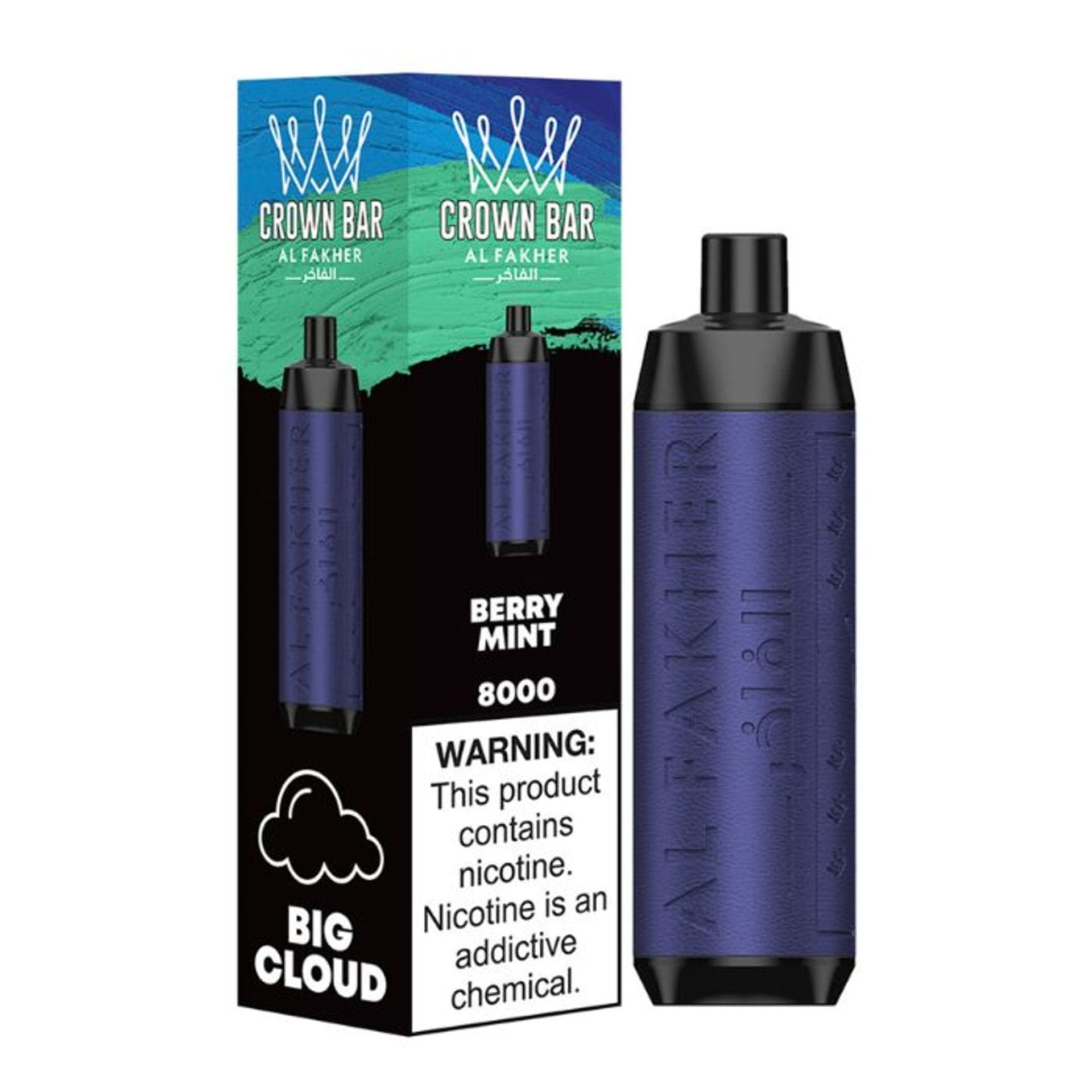 Berry Mint Al Fakher Crown Bar Disposable Vape | $17.99 Berry Mint Al Fakher Crown Bar Disposable Vape | $17.99