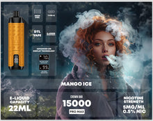 Load image into Gallery viewer, Mango Ice Al Fakher Crown Bar 15000 Pro Max Disposable Vape