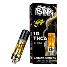 Load image into Gallery viewer, Banana Sundae (Sativa) STNR Thca Mini Bongo 1gm Cartridge
