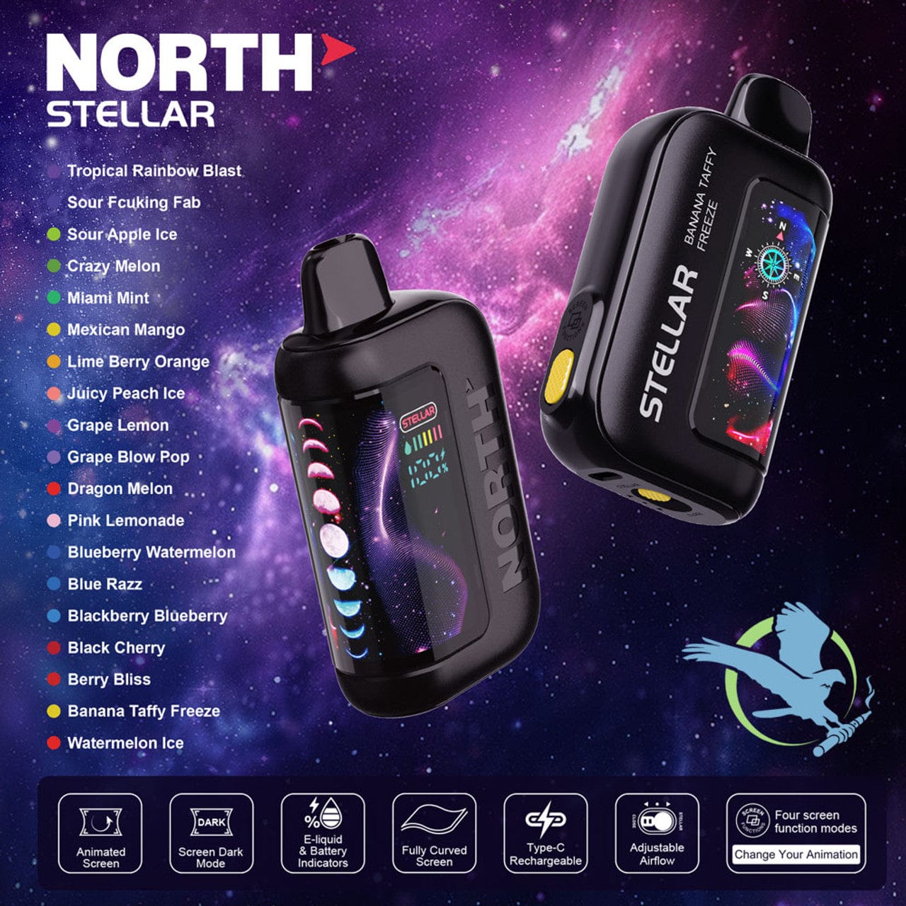elf bar vape uk NORTH Night Edition Disposable Vape