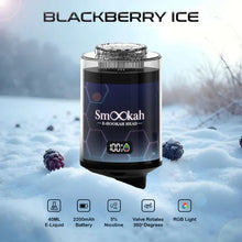 Cargar imagen en el visor de la galería, Blackberry Ice Smookah Disposable Hookah Head 2 in 1 Vape 100K Puffs 160ML