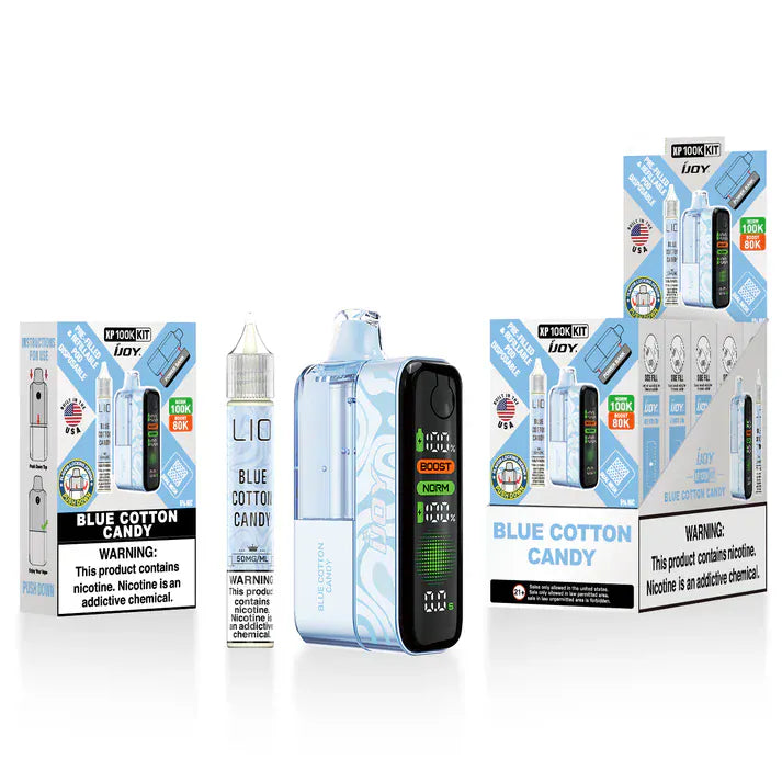 Blue Cotton Candy iJoy XP 100K Disposable Kit (18ml + 15ml Bottle) Blue Cotton Candy iJoy XP 100K Disposable Kit (18ml + 15ml Bottle)