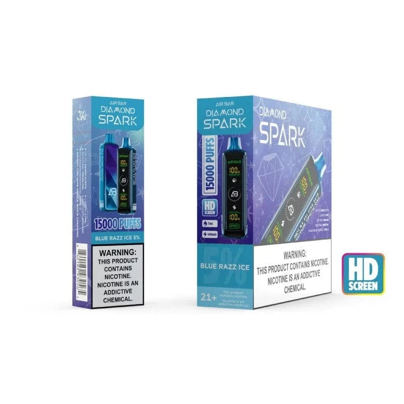 Blue Raz Ice Air Bar Diamond Spark Disposable Vape 15K Puffs Blue Raz Ice Air Bar Diamond Spark Disposable Vape 15K Puffs