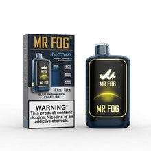 Load image into Gallery viewer, Blue Raspberry Peach Ice Mr Fogg Nova 36K Disposable Vape