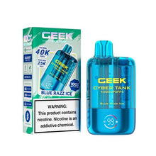 Load image into Gallery viewer, Blue Razz Ice Geek Cyber Tank Disposable Vape 40000 40k