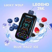 Load image into Gallery viewer, Blue Razz Ice Lucky Wolf Legend 25K Disposable