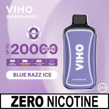 Load image into Gallery viewer, Blue Razz Ice / 0 mg Viho Supercharge 0% Zero Percent 20K Disposable Vape