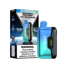 Load image into Gallery viewer, Blueberry Watermelon Oxbar Astro Maze 50K Vape Disposable 50000 Puffs