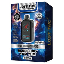 Load image into Gallery viewer, Blueberry Yum Tum Sativa Lost THC CB9A THCP Liquid Diamond Disposable Vape 2gm