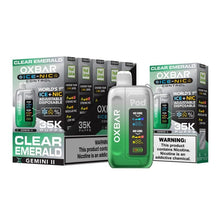 Cargar imagen en el visor de la galería, Clear Emerald (Gemini II) Pod Juicee Oxbarr Ice Control 35K Disposable
