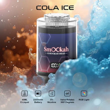 Cargar imagen en el visor de la galería, Cola Ice Smookah Disposable Hookah Head 2 in 1 Vape 100K Puffs 160ML