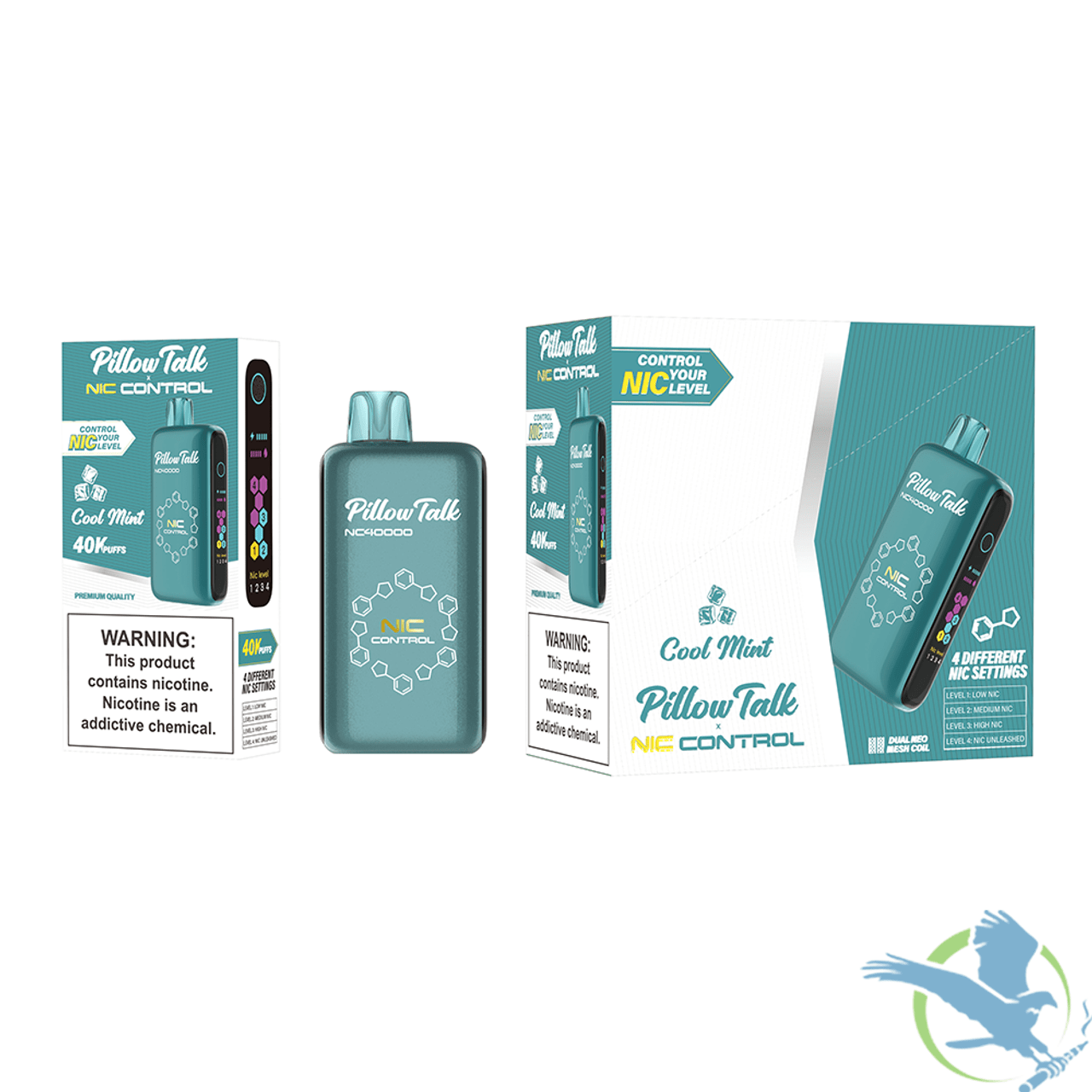 Cool Mint Pilllow Talk Nic Control NC40000 Puffs Vape