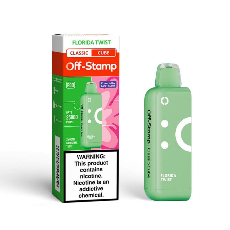 Florida Twist Off Stamp Classic Cube 25000 Vape Pod Puffs Florida Twist Off Stamp Classic Cube 25000 Vape Pod Puffs