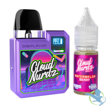 Cargar imagen en el visor de la galería, Future Purple (50mg Cloud Nurdz - Watermelon Berry) GeekVape Digiflavor Digi-Q Pod System Starter Kit With 2 x 2ML GeekVape Q Cartridge & 10ML E-Liquid Bottle