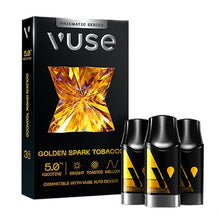 Load image into Gallery viewer, Golden Spark Tobacco - 5% Vuse Alto Prismatic Series 1.8ml 3 Pod 27ml