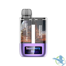 Cargar imagen en el visor de la galería, Grape Berry Supermerry Bar 25K Puffs 2 x 15ML Disposable Vape Device With Dual Tank & HD Screen Animation