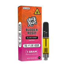 Load image into Gallery viewer, Island Honey Sativa Juicy Kush Budder Rosin Cartridge 1gm THCP