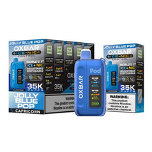 Cargar imagen en el visor de la galería, Jolly Blue Pop (Capricorn) Pod Juicee Oxbarr Ice Control 35K Disposable
