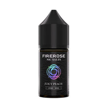 Load image into Gallery viewer, Juicy Peach / 25 MG Firerose Nic Salt E Liquid Juice Bottle 30ml