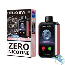 Load image into Gallery viewer, Juicy Peach Hello Synix Zero Nicotine Disposable 30000 30K