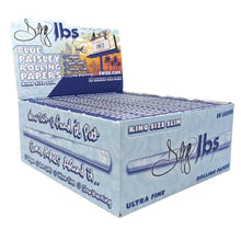 Load image into Gallery viewer, King Size Slim Swed Blue Paisley Rolling Papers 11/4 size 50ct