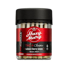 Load image into Gallery viewer, Lemon Cherry Gelato (Hybrid) Hazy Mary THCA Pre Roll 1g 50 Pack