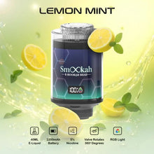 Cargar imagen en el visor de la galería, Lemon Mint Smookah Disposable Hookah Head 2 in 1 Vape 100K Puffs 160ML