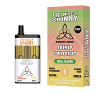 Load image into Gallery viewer, Mango Strawberry & Banana Kush Trinity Spinny THCP Spin it Switch it Disposable 6000MG
