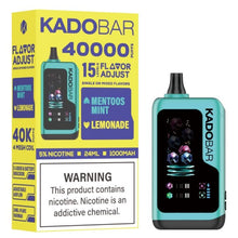 Load image into Gallery viewer, Mentoos Mint Lemonade Kado Bar Flavor Adjust Disposable 40000 Puffs