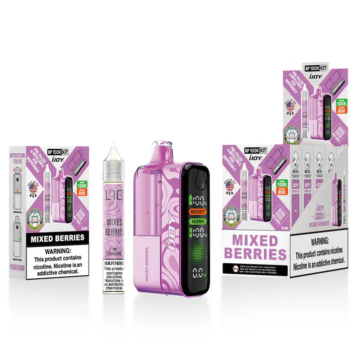 Mixed Berries iJoy XP 100K Disposable Kit (18ml + 15ml Bottle) Mixed Berries iJoy XP 100K Disposable Kit (18ml + 15ml Bottle)