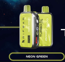 Load image into Gallery viewer, Neon Green Rifbar Turbo X Disposable 25000