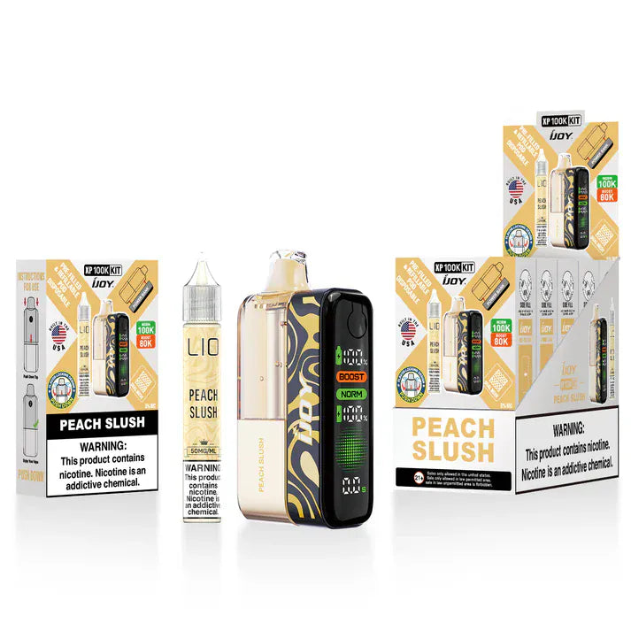 slush vape disposable Peach Slush iJoy XP 100K Disposable Kit (18ml + 15ml Bottle)