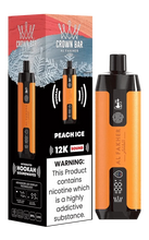 Cargar imagen en el visor de la galería, Peach Ice / Single Al Fakher Crown Bar Sound Disposable Vape 12000 Puffs