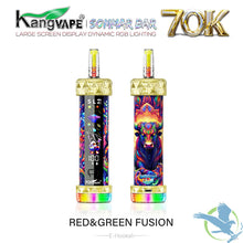 Load image into Gallery viewer, Red & Green Fusion Kangvape Sommar Bar E Hookah Disposable 70K
