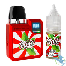 Cargar imagen en el visor de la galería, Samurai Red (50mg Mints - Peppermint) GeekVape Digiflavor Digi-Q Pod System Starter Kit With 2 x 2ML GeekVape Q Cartridge & 10ML E-Liquid Bottle