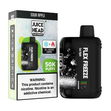 Load image into Gallery viewer, Sour Apple Juice Head Flex Freeze 50K Disposable Vape