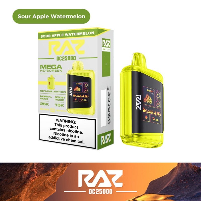 Sour Apple Watermelon Raz DC25000 Puffs Disposable Vape Sour Apple Watermelon Raz DC25000 Puffs Disposable Vape