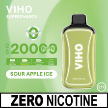 Load image into Gallery viewer, Sour Apple Ice / 0 mg Viho Supercharge 0% Zero Percent 20K Disposable Vape