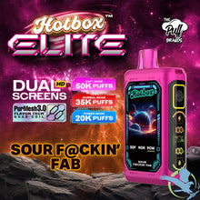 Cargar imagen en el visor de la galería, Sour F@ckin' Fab Hotbox Elite Disposable Vape upto 50K