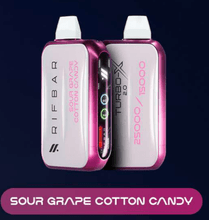 Load image into Gallery viewer, Sour Grape Cotton Candy Rifbar Turbo X Disposable 25000