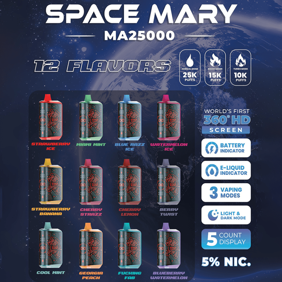Space Mary MA 25000 Puffs Disposable Vape Space Mary MA 25000 Puffs Disposable Vape