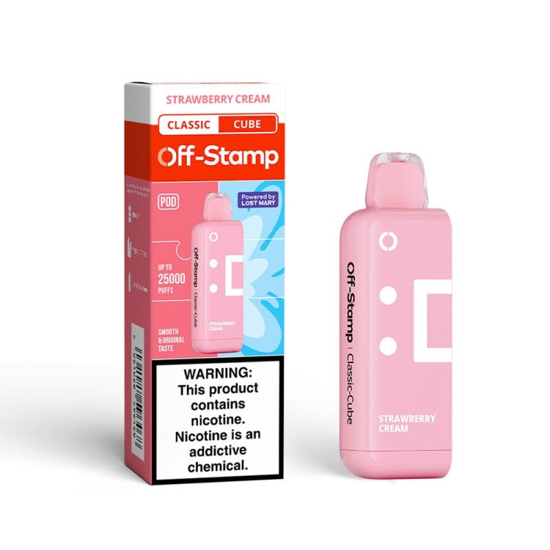 Strawberry Cream Off Stamp Classic Cube 25000 Vape Pod Puffs Strawberry Cream Off Stamp Classic Cube 25000 Vape Pod Puffs
