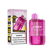 Load image into Gallery viewer, Strawberry B-Pop Geek Cyber Tank Disposable Vape 40000 40k