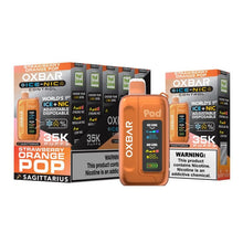 Cargar imagen en el visor de la galería, Strawberry Orange Pop (Sagittarius) Pod Juicee Oxbarr Ice Control 35K Disposable