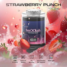 Cargar imagen en el visor de la galería, Strawberry Punch Smookah Disposable Hookah Head 2 in 1 Vape 100K Puffs 160ML