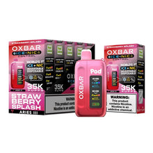 Cargar imagen en el visor de la galería, Strawberry Splash (Aries III) (Fruit Edition) Pod Juicee Oxbarr Ice Control 35K Disposable