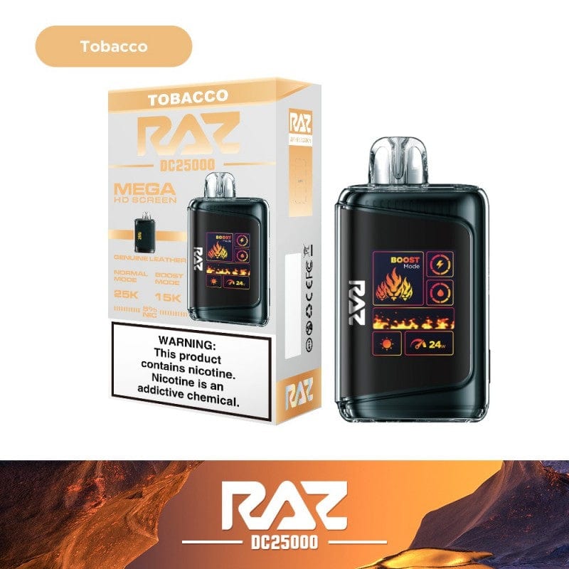 Tobacco RAZ DC25000 Disposable Vape - 25K Puffs Tobacco RAZ DC25000 Disposable Vape - 25K Puffs