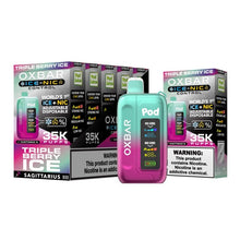 Cargar imagen en el visor de la galería, Triple Berry Ice (Sagittarius III) (Fruit Edition) Pod Juicee Oxbarr Ice Control 35K Disposable