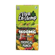 Load image into Gallery viewer, Tropical Punch Viva La Hemp Gummies Exotic Blend Cubes 1600mg 1ct